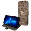 Guess GUBKP13X4GMGBR 4G Big Metal Logo iPhone 13 Pro Max 6.7", oldalra nyíló tok, barna