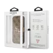 Guess GUBKP13X4GMGBR 4G Big Metal Logo iPhone 13 Pro Max 6.7", oldalra nyíló tok, barna