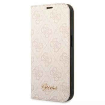   Guess GUBKP14LHG4SHP iPhone 14 Pro 6.1 " oldalra nyíló tok 4G Vintage Gold Logo, rózsaszín