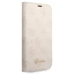 Guess GUBKP14LHG4SHP iPhone 14 Pro 6.1 " oldalra nyíló tok 4G Vintage Gold Logo, rózsaszín