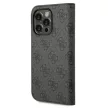 Guess GUBKP14XHG4SHK 4G Vintage Gold Logo iPhone 14 Pro Max 6.7 " oldalra nyíló tok, fekete