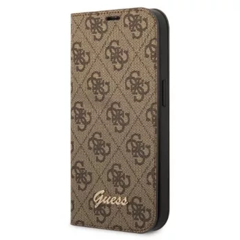   Guess GUBKP14XHG4SHW 4G Vintage Gold Logo iPhone 14 Pro Max 6.7 " oldalra nyíló tok, barna