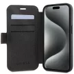 Guess GUBKP15L4GMGBR 4G Metal Logo iPhone 15 Pro 6.1" oldalra nyíló tok, barna