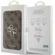 Guess GUBKP15L4GMGBR 4G Metal Logo iPhone 15 Pro 6.1" oldalra nyíló tok, barna