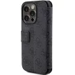 Guess GUBKP15L4GMGGR 4G Metal Logo iPhone 15 Pro 6.1", oldalra nyíló tok, szürke