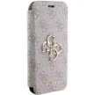 Guess GUBKP15X4GMGPI 4G Metal Logo iPhone 15 Pro Max 6.7" oldalra nyíló tok, rózsaszín