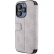 Guess GUBKP15X4GMGPI 4G Metal Logo iPhone 15 Pro Max 6.7" oldalra nyíló tok, rózsaszín