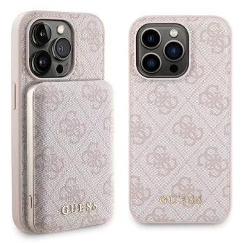   Guess szett GUBPM5P14L4GEMGP iPhone 14 Pro 6.1" hátlap, tok, + Powerbank 5000mAh MagSafe, rózsaszín