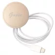 Guess set case + charger for iPhone 11 6,1" GUBPN61H4EACSW brown hard case 4G Print MagSafe MagSafe töltő és tok, barna