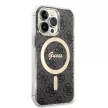 Guess Szett GUBPP13LH4EACSK Tok + Magsafe töltő iPhone 13 Pro hátlap, 4G Print, fekete