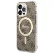 Guess Szett GUBPP13LH4EACSW Tok + Magsafe töltő iPhone 13 Pro hátlap, 4G Print, barna