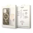 Guess Szett GUBPP13LH4EACSW Tok + Magsafe töltő iPhone 13 Pro hátlap, 4G Print, barna