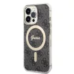 Guess Szett GUBPP13XH4EACSK Tok + Magsafe töltő iPhone 13 Pro Max hátlap, 4G Print, fekete