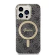 Guess iPhone 14 Pro 4G Print MagSafe (GUBPP14LH4EACSK) hátlap, tok és Magsafe vezeték nélküli wireless töltő, fekete