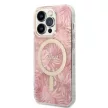 Guess iPhone 14 Pro Jungle MagSafe (GUBPP14LHJEACSP) hátlap, tok és Magsafe vezeték nélküli wireless töltő, rózsaszín