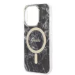Guess Szett GUBPP14LHMEACSK Tok + Magsafe töltő iPhone 14 Pro 6.1" hátlap, Marble, fekete