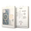 Guess Szett GUBPP14MH4EACSB Tok + Magsafe töltő iPhone 14 Plus 6.7" hátlap, 4G Print, kék