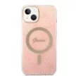 Guess Szett GUBPP14MH4EACSP Tok + Magsafe töltő iPhone 14 Plus 6.7" hátlap, 4G Print, rózsaszín