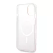 Guess Szett GUBPP14MH4EACSP Tok + Magsafe töltő iPhone 14 Plus 6.7" hátlap, 4G Print, rózsaszín