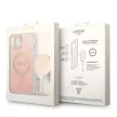 Guess Szett GUBPP14MH4EACSP Tok + Magsafe töltő iPhone 14 Plus 6.7" hátlap, 4G Print, rózsaszín