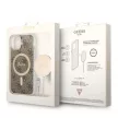 Guess Szett GUBPP14MH4EACSW Tok + Magsafe töltő iPhone 14 Plus 6.7" hátlap, 4G Print, barna