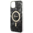 Guess Szett GUBPP14MHMEACSK Tok + Magsafe töltő iPhone 14 Plus 6.7" hátlap, Marble, fekete