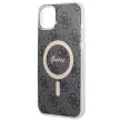 Guess iPhone 14 4G Print MagSafe (GUBPP14SH4EACSK) hátlap, tok és Magsafe vezeték nélküli wireless töltő, fekete