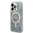 Guess Szett GUBPP14XH4EACSB Tok + Magsafe töltő iPhone 14 Pro Max 6.7" hátlap, 4G Print, kék