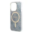 Guess Szett GUBPP14XH4EACSB Tok + Magsafe töltő iPhone 14 Pro Max 6.7" hátlap, 4G Print, kék