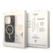 Guess Szett GUBPP14XH4EACSK Tok + Magsafe töltő iPhone 14 Pro Max 6.7" hátlap, 4G Print, fekete