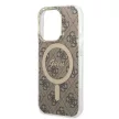 Guess Szett GUBPP14XH4EACSW Tok + Magsafe töltő iPhone 14 Pro Max 6.7" hátlap, 4G Print, barna