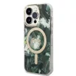 Guess Szett GUBPP14XHJEACSA Tok + Magsafe töltő iPhone 14 Pro Max 6.7" hátlap, Jungle, zöld