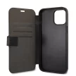 Guess iPhone 12 Pro Max Saffiano Triangle (GUFLBKP12LVSATMLBK) oldalra nyíló tok, fekete