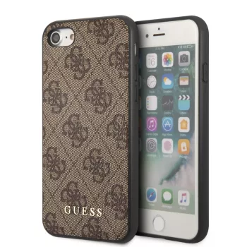   Guess iPhone 7/8/SE (2020/2022) 4G Metal Gold Logo (GUHCI8G4GFBR) hátlap, tok, barna