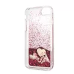 Guess iPhone 8 Liquid Glitter Hearts (GUHCI8GLHFLRA) hátlap, tok, piros