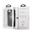 Guess 4G Solid Glitter iPhone 6/6S/7/8/SE (2020) (GUHCI8SGTLBK) hátlap, tok, fekete