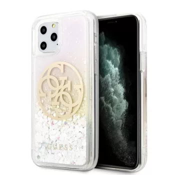   Guess GUHCN58LGIRGP Gradient Liquid Glitter Circle Logo iPhone 11 Pro hátlap, tok