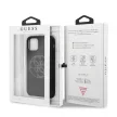 Guess iPhone 11 Pro Silicone 4G Tone On Tone (GUHCN58LS4GBK) hátlap, tok, fekete