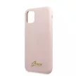 Guess Silicone Vintage iPhone 11 Pro (GUHCN58LSLMGLP) hátlap, tok, rózsaszín