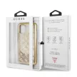 Guess iPhone 11 Pro 4G Peony Liquid Glitter (GUHCN58PEOLGG) hátlap, tok, arany