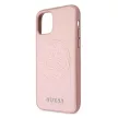 Guess Saffiano 4G Circle iPhone 11 Pro (GUHCN58RSSASRG) hátlap, tok, rozé arany