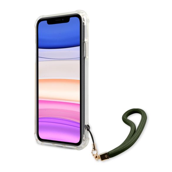 Guess iPhone 11 Camo Collection (GUHCN61KSARKA) hátlap, tok, khaki zöld