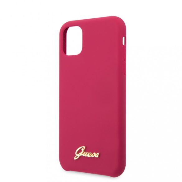 Guess Silicone Vintage iPhone 11 (GUHCN61LSLMGRE) hátlap, tok, piros