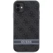 Guess GUHCN61P4SNK iPhone 11/Xr hátlap, tok 4G Stripe, szürke