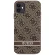 Guess GUHCN61P4SNW iPhone 11/Xr hátlap, tok 4G Stripe, barna
