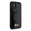 Guess Sequin Script Metal hátlap, tok iPhone 11/Xr, fekete