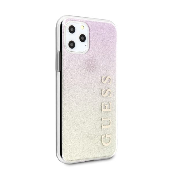 Guess iPhone 11 Pro Max Glitter Gardient (GUHCN65PCUGLGPI) hátlap, tok, rózsaszín