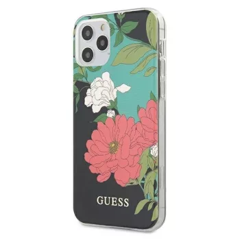   Guess GUHCP12LIMLFL01 N°1 Flower Collection iPhone 12 Pro Max 6.7" tok, fekete