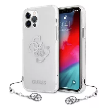   Guess GUHCP12LKS4GSI 4G Silver Charms Collection iPhone 12 Pro Max 6.7" hátlap, tok, átlátszó