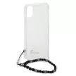 Guess GUHCP12MKPSBK iPhone 12/12 Pro 6.1", átlátszó hátlap, tok Pearl, fekete